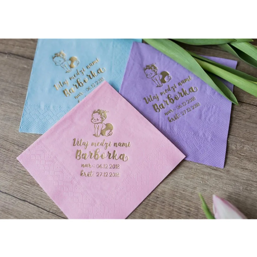 

Personalized Napkins, Baby shower napkins, Custom Napkins, Taufe Servietten, Custom Luncheon Napkins