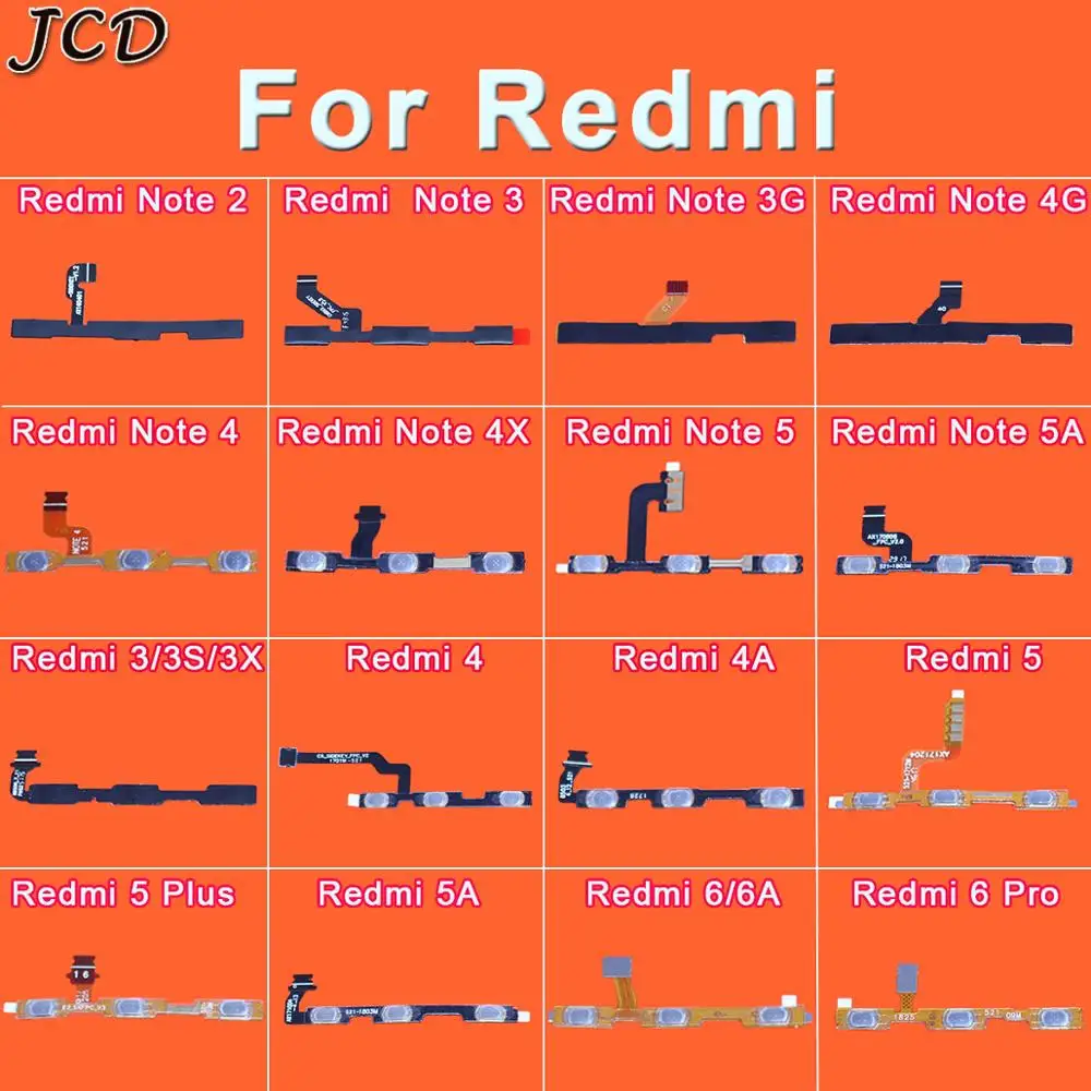 JCD Кнопка громкости Выключатель питания включения выключения гибкий кабель для