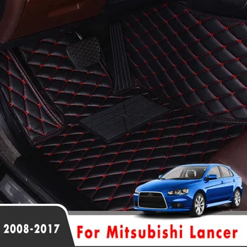 

Carpets Car Floor Mats For Mitsubishi Lancer 2017 2016 2015 2014 2013 2012 2011 2010 2009 2008 Interior Leather Waterproof Rugs