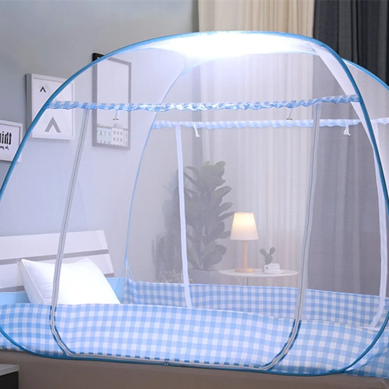 

Pink Blue Folding Mosquito Net For Double Bed ,Portable Netting Tent Bed For Outdoor, Mesh Canopy Childrens Bed ,moustiquaire