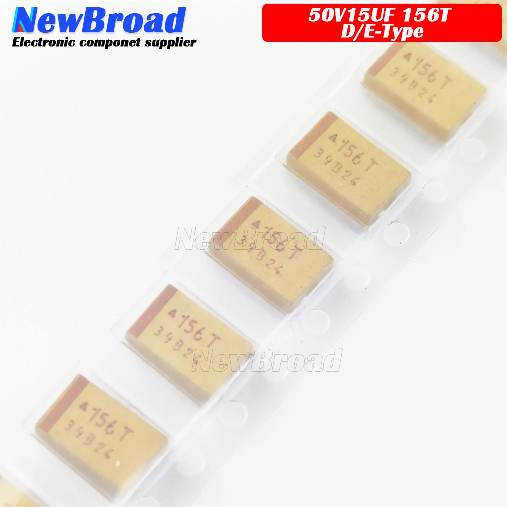 10PCS Polarity Chip Tantalum Capacitor 50V 15UF 156T D-Type E-Type 7343 | Электронные компоненты и принадлежности