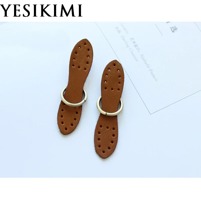 

Replacement 1 Pair =2pcs Real Leather Buckles For Bag DIY Replacement Bag Accessories Handmade Bag Buckle Bronze Hardware