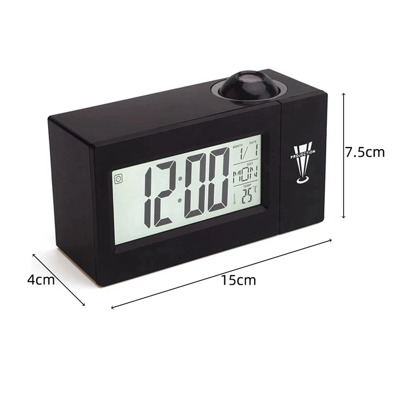 Проекционный Будильник Повтор цифровые часы с метеостанцией термометр Дата дисплей USB зарядное устройство Проекционные настенные часы