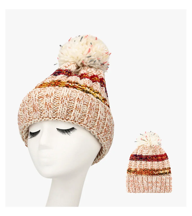 GREEN YU брендовая Повседневная Женская акриловая шапка Skullies Beanines, зимняя шапка смешанных цветов, вязаная шапка Beanies, зимняя женская шапка, 5 цветов