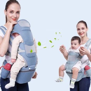 

Ergonomic Baby Carrier Hipseat Sling Front Facing Kangaroo Wrap Carrier for Baby Travel Baby Carrier Wrap Multifunction
