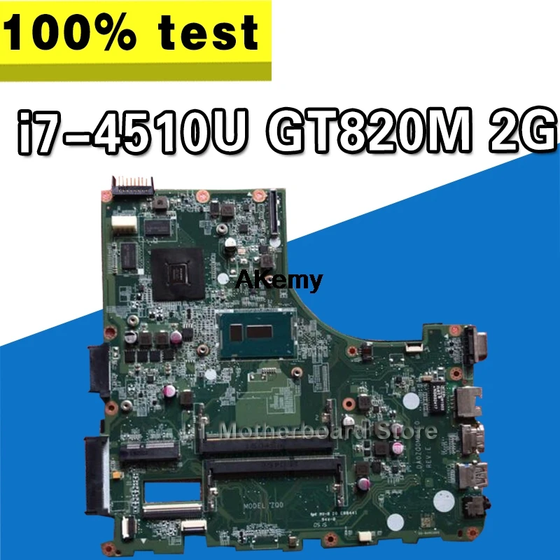

for ACER E5-471 E5-471G V3-472 V3-472P Laptop motherboard DA0ZQ0MB6E0 with i7-4510U GT820M 2G 100% test work