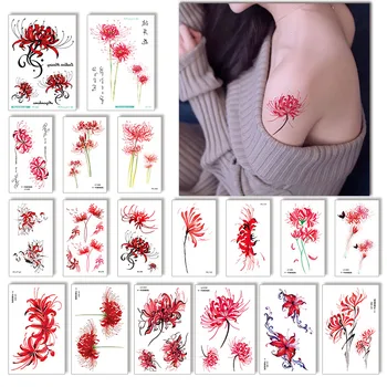 

manjusaka Flower Tattoo stickers,Waterproof disposable temporary tattoo sticker or fake tattoo