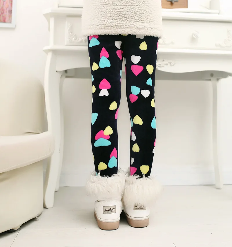 Child Girls Trousers Kids Autumn Winter Keep Warm Leggings Thicken Pencil Pants for Girl 2 3 4 5 6 7 8 Years Children Clothing