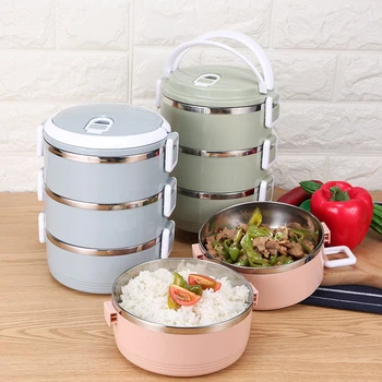 

Multi-layer Lunch Box Simple Design Fine Craftsmanship Silicone Seal Design Good Sealing Function Silicone Plastic Wrap