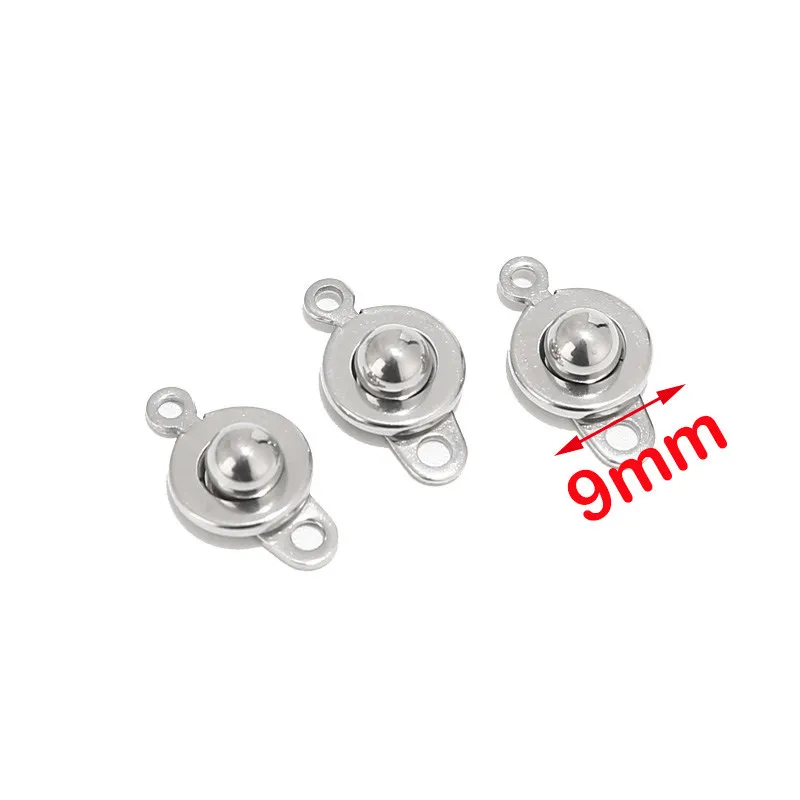 50 Pairs Silver Snap Fasteners Clasp DIY Necklace Bracelet Jewelery Findings 9mm 