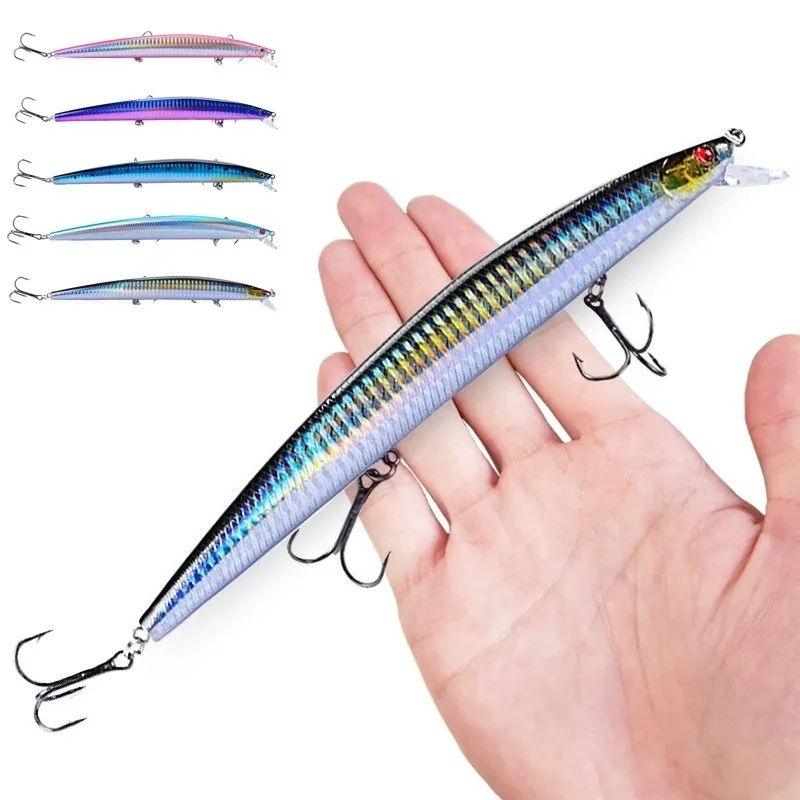 16 Colors 18cm 24g Minnow Fishing Lure Laser Crankbait Hard Artificial Bait Plastic Big Fake Fish Lures Sea Fishing Bait 5