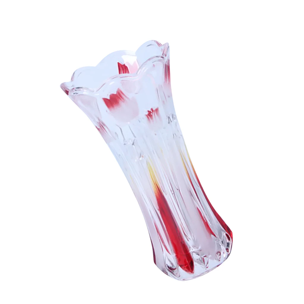  Design Deep Crystle Glass Flower Vase Terrarium Roses Lily Foliage Vases for Wedding Party Decor