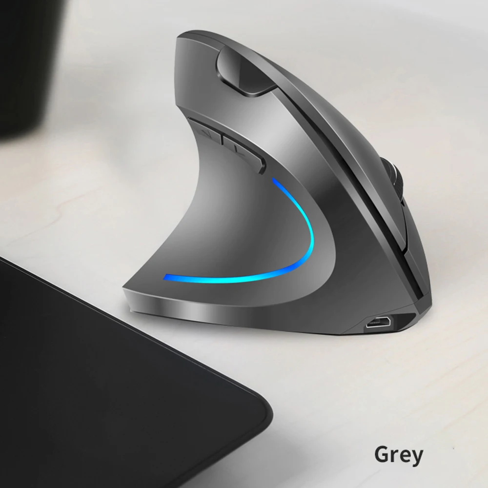 digital mouse 2.4G Wireless Vertical Mouse Rechargeable Upright Ergonomic Mouse 3 Adjustable DPI Levels RGB Flowing Light Plug N Play Mouse computer mouse gaming Mice