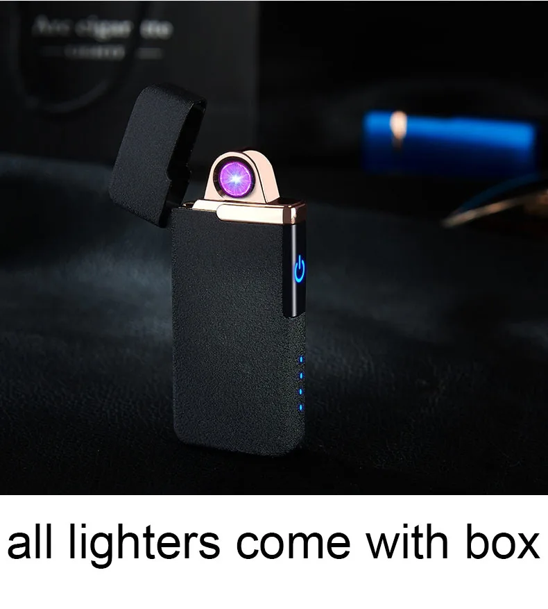 Плазменная usb-зажигалка с сенсорным переключателем, зажигалка для сигарет для курения, Электронная зажигалка с выгравированным именем, супертонкая зажигалка
