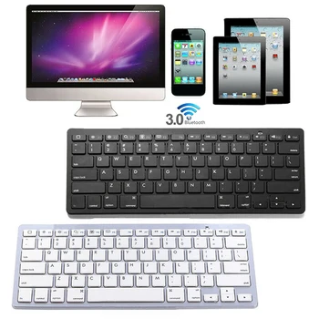 

Wireless Bluetooth 3.0 keyboard Ultra-Slim Computer Keybord for Iphone Ipad Android Tablet PC Phone English Language White Black