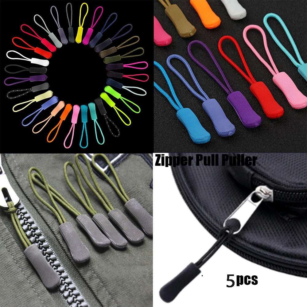 Zipper Pull Tab - Zip Puller Slider Cord Rope Ends Lock Easy to Grab Zipper  Pull