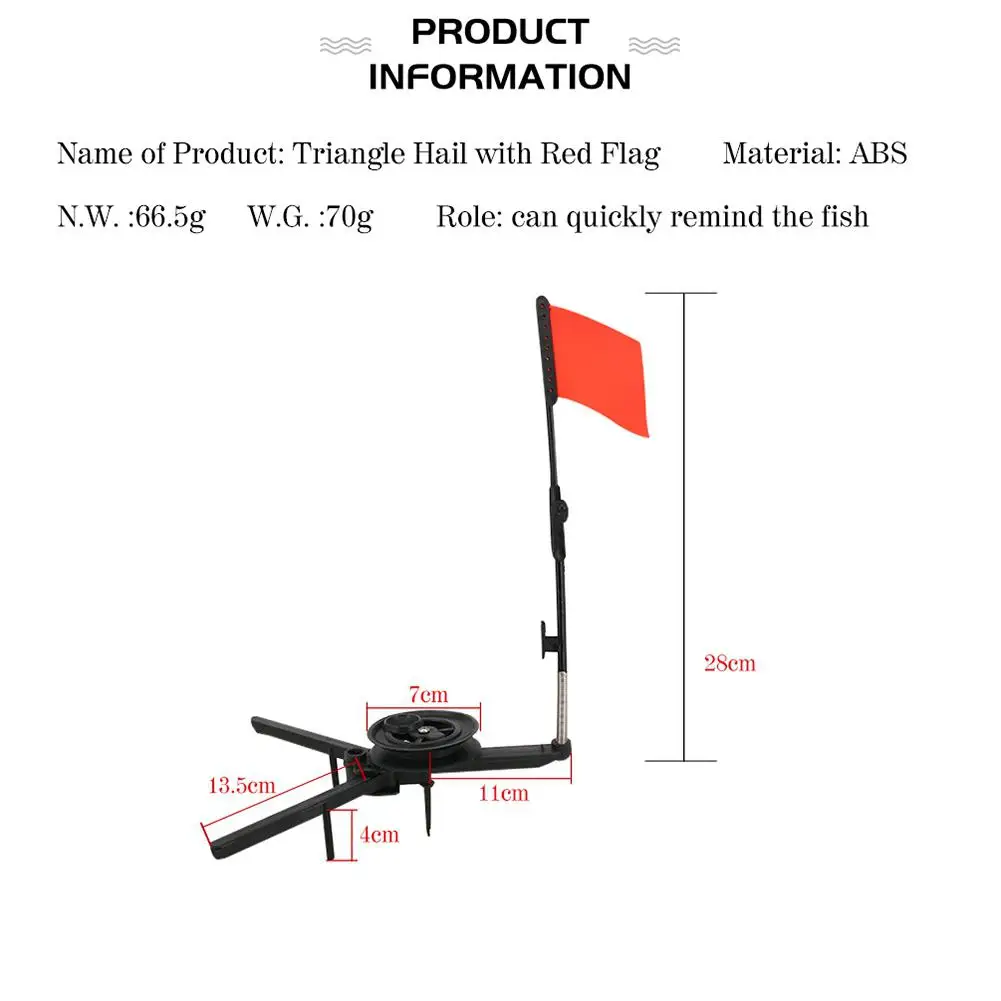 Зимняя ледяная Удочка поддерживает подставку удочки складные ледяные удочки держатель маленький треугольник кронштейн приносить красный флаг