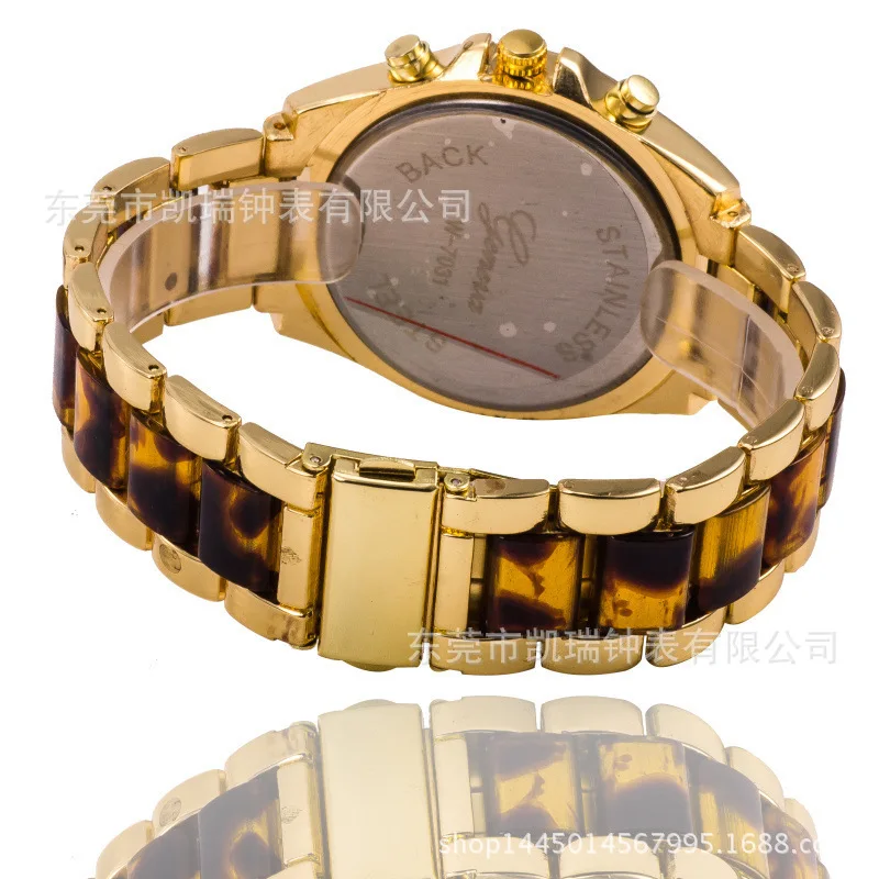 

MK Watch New Style Three-Eyed Six-pin Alloy Card Glue MEN'S Watch Roman Numerals Quartz Steel Watch Hot Selling