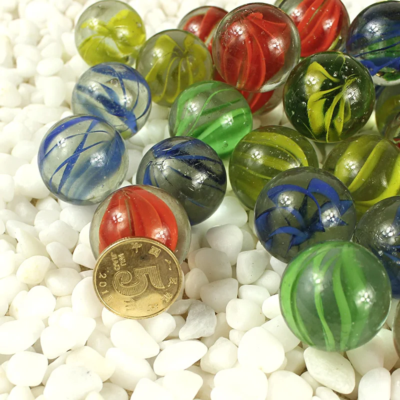 Details about   25 x Snowflake Marbles 14mm Classic children's game play 