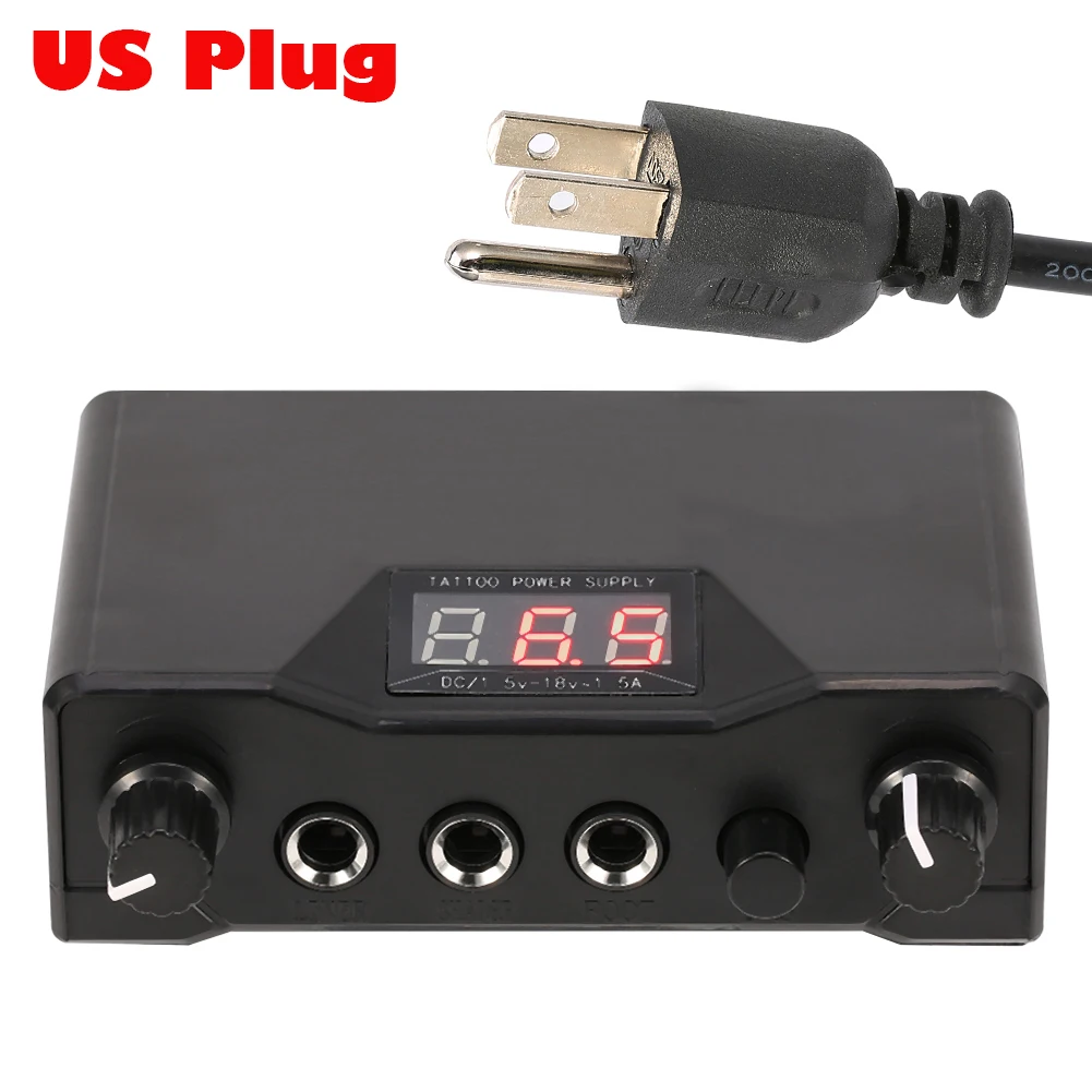 США/ЕС Plug профессиональная татуировка Электропитание машина двойной светодиодный 3 цифровой дисплей для лайнера Shader постоянный макияж татуировки питания