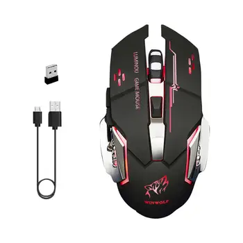 

Gaming Mouse, Backlit Optical Game Mice Ergonomic USB with 2400 DPI and 6 Buttons 4 Shooting for Pro Game PC Computer