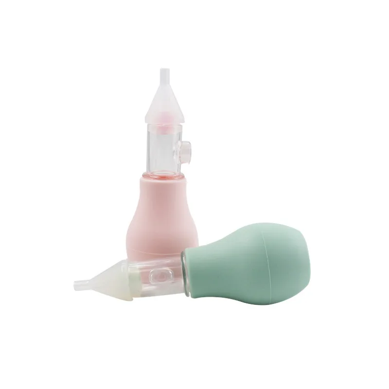 

Duo la duo bu Infant Anti-Reflux Nasal Aspirator Baby Suction Booger Cleaning Tools Silica Gel Material Single Pack