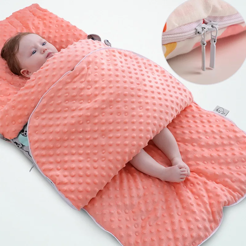 Oeak/детский хлопковый осенне-зимний утепленный двойной спальный мешок для малышей, конверты, спальный мешок для новорожденных