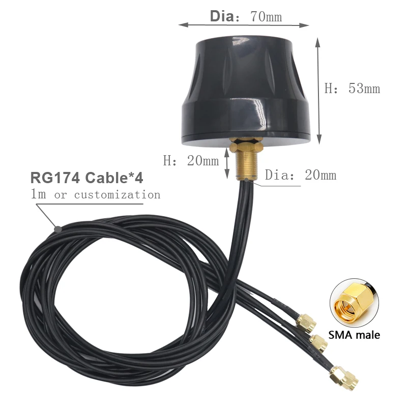 Enhanced 5G Long-Range Antenna with Waterproof Design and Screw Mounting