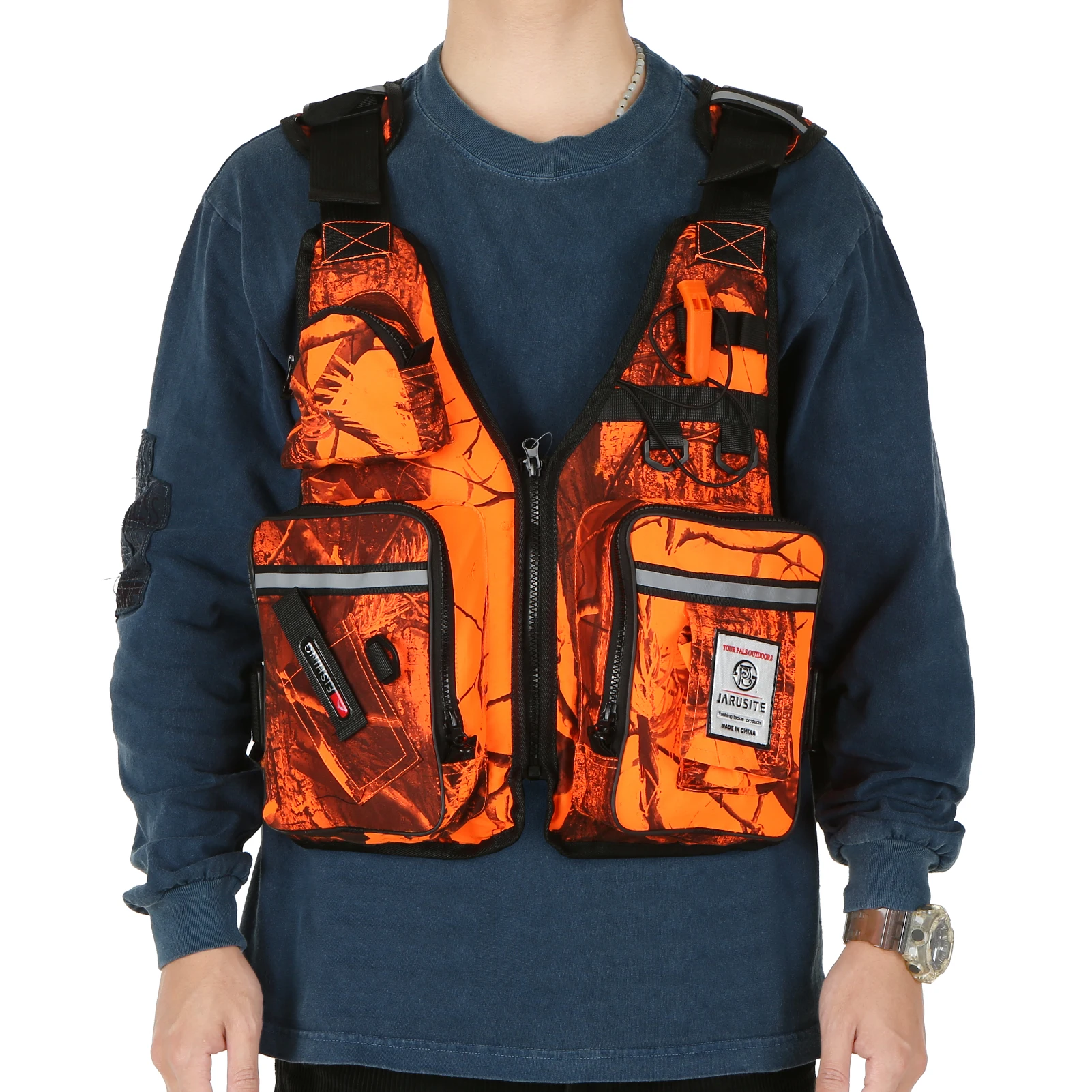 JARUSITE Fishing Vest Fly Fishing Jacket Buoyancy Vest with Water