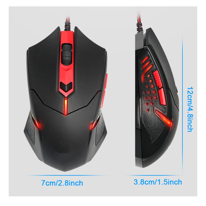 Оригинальная проводная мышь Dragon, профессиональная игровая мышь 3200 dpi, оптическая сенсорная мышь для компьютера, ПК