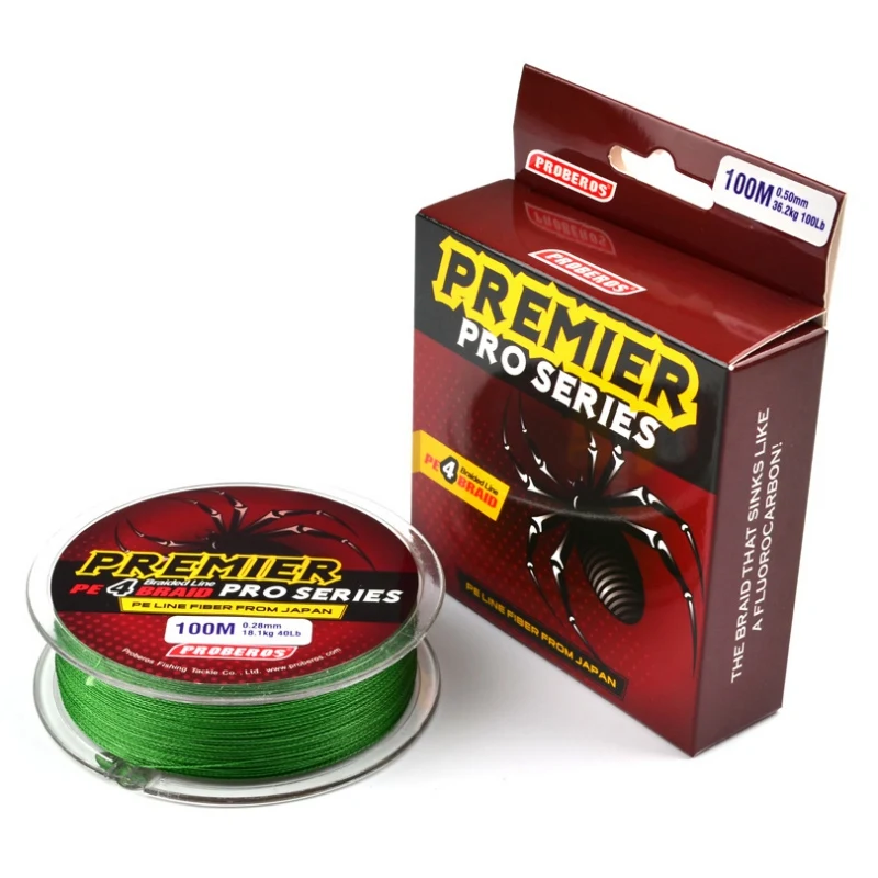 

4 Strands 100M Super Strong Braided Wire Fishing Line 6-100LB 0.4-10.0 PE Material Multifilament Carp Fishing For Fish Rope Cord