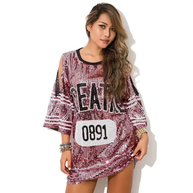 sparkly tshirt dress