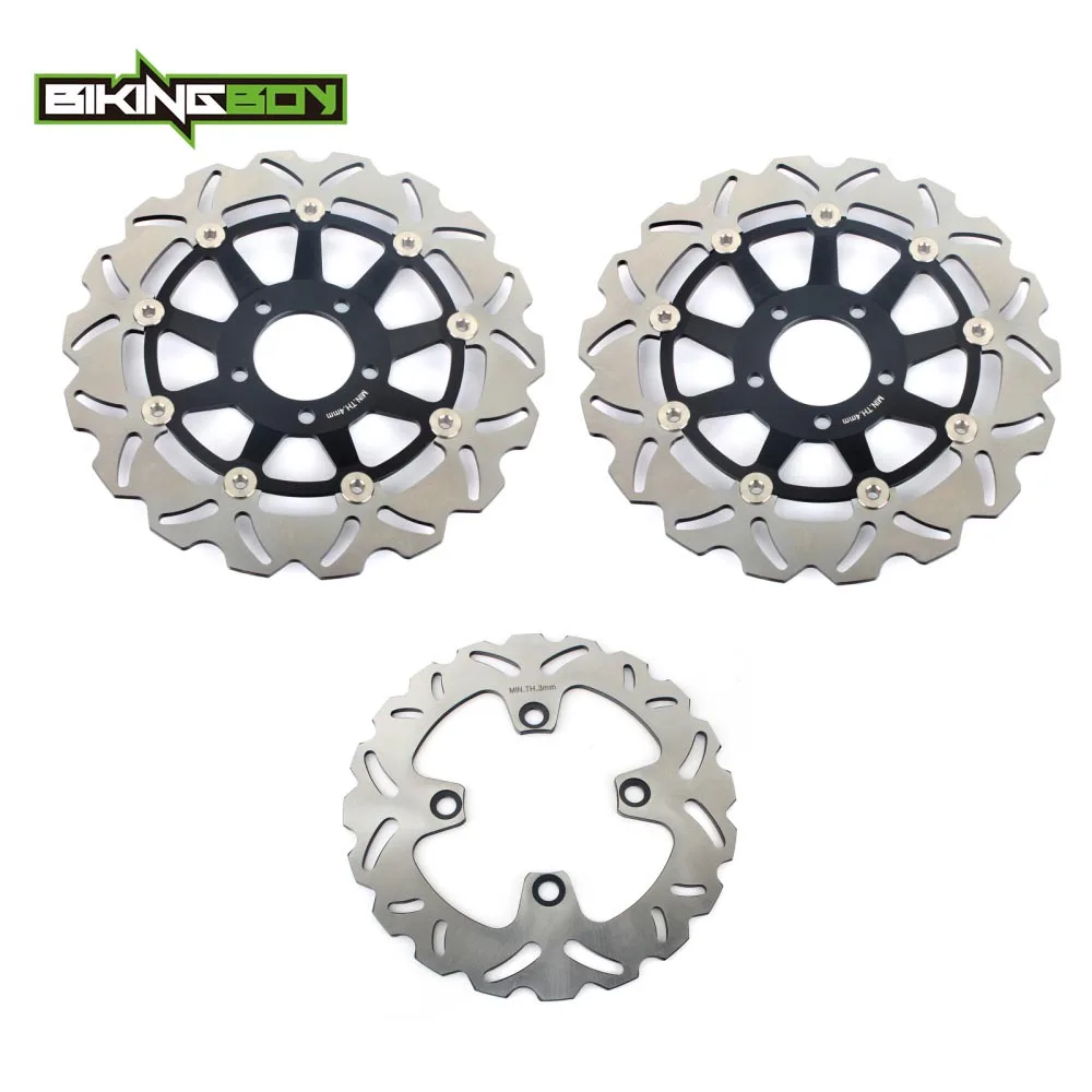 BIKINGBOY для SUZUKI GSXR 750 F 89-91 GSXR 750 88-95 GSXR 1100 89-00 GSXR 750 W 91-95 Передние Задние тормозные диски роторы - Цвет: Wavy Black