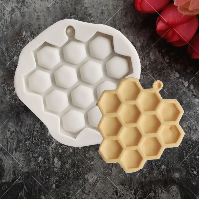 

3D Cartoon Honeycomb Shapes Silicone Cake Soap Mold DIY Handmade Chocolate Biscuit Fondant Mould Decorating Baking Tool