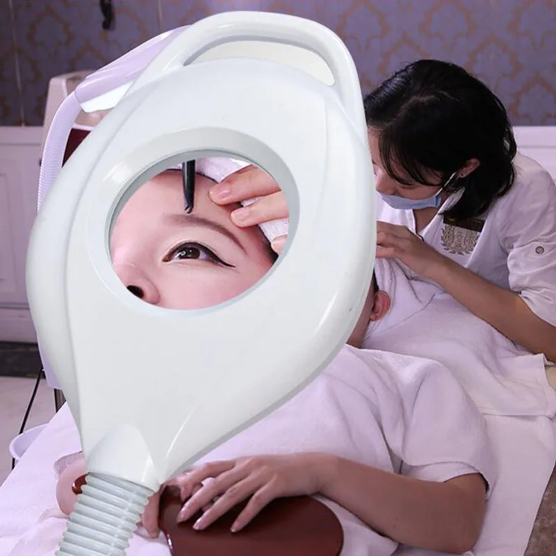Desktop LED Cold Light Magnifier 16X with LED Magnifier 3 Color Illumination Magnifier Manicure Embroidery 220V Amplifier