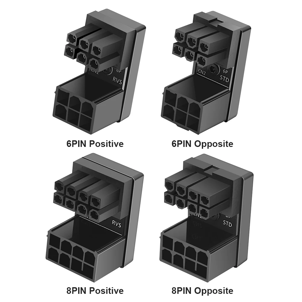 180-Degree Angled ATX GPU Adapter Elbow Head - 8Pin 6Pin Female to 8Pin 6Pin Male Power Steering Connector for Desktop Video Card Description Image.This Product Can Be Found With The Tag Names Atx gpu adapter elbow head, Computer Cables Connecting, Computer Peripherals, PC Hardware Cables Adapters