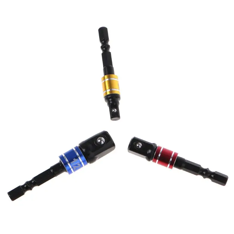

3pcs Impact Socket Adapter Extension Connecting Rod 1/4" 3/8" 1/2" Drive