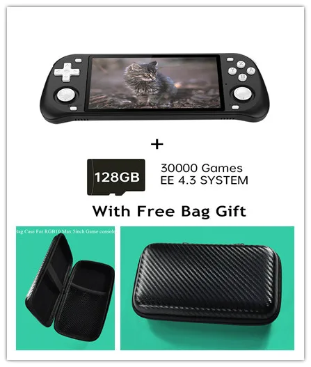 Powkiddy RGB10 Max 2 5 inch Handheld Video Game Console For PS1 PSP N64 3D Rocker 30000 Retro Game Player Box With Wifi BT Gifts 
