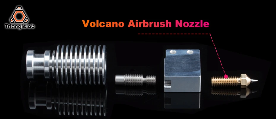 3d printer stepper motor Trianglelab Volcano Airbrush Nozzle For 3D Printers Hotend For Volcano Hotend M6 Extruder Nozzle print head in printer