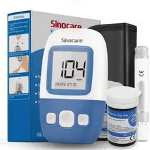 Sinocare Safe AQ Angel Blood Glucose Meter Glucometer and Test Strips Needles Sugar Monitor Diabetes Tester Home Medical Device