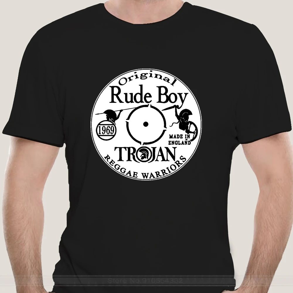 T-SHIRT Original Rude Boy - Ska Reggae Dub Vinyl Trojan Studio 1 Coxsone 1969 Low Price Round Neck Men Tees shirts | Мужская одежда