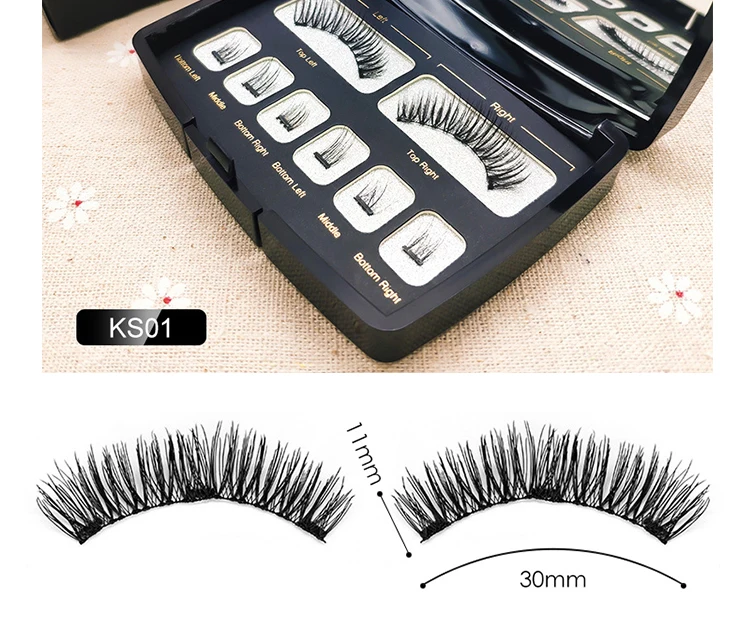 Магнитные накладные ресницы Natural Wispy 25 мм 3D искусственная норка Easy Fan Eye Lashes магнитные Накладные ресницы с 5 магнитами
