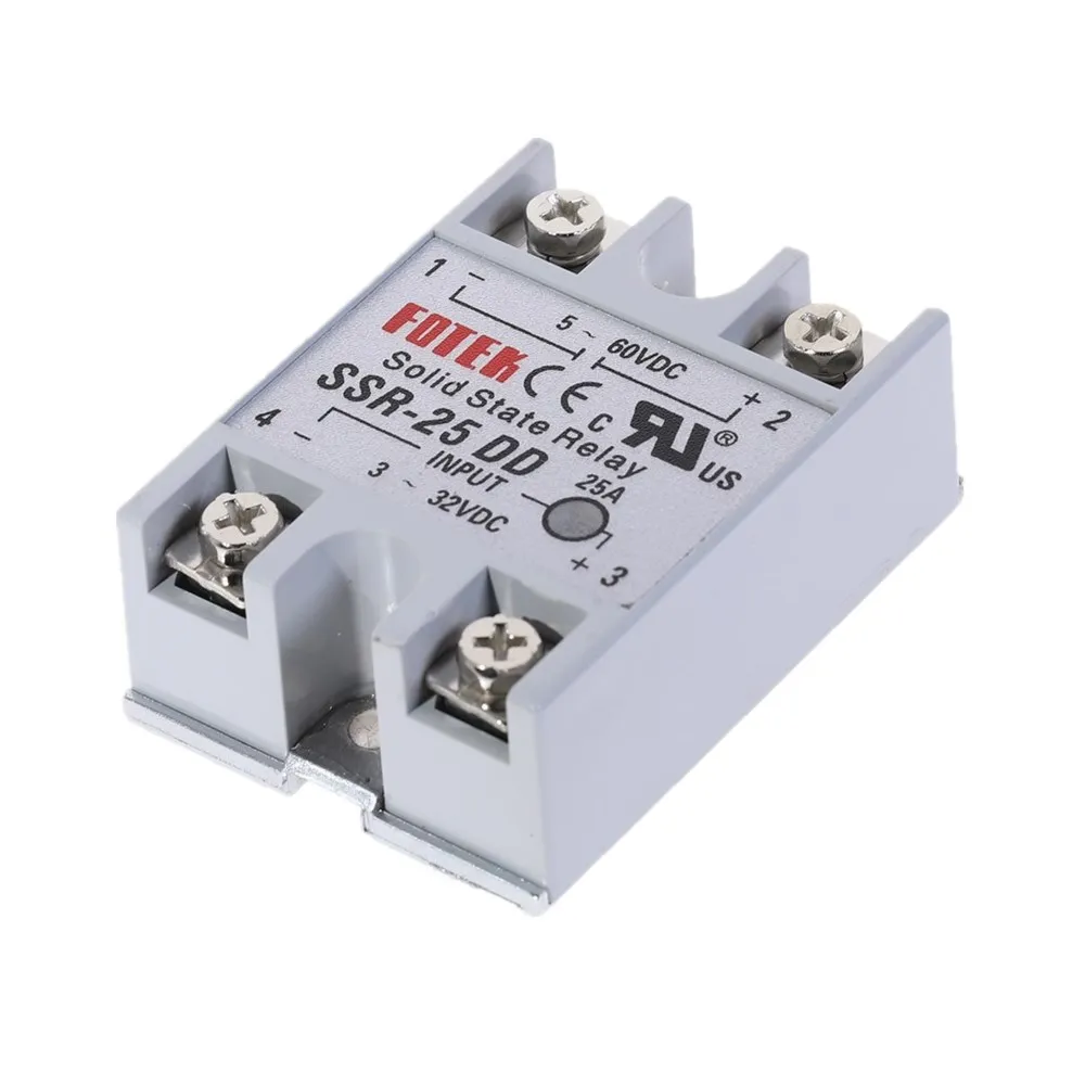 DC-DC Однофазное твердотельное реле SSR-25DD DC SSR модуль 25A DD входное напряжение 3-32 В DC до 5-60 в DC выходная нагрузка SSR 25DD