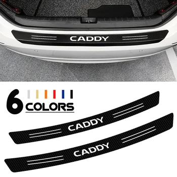 

Car Trunk Scuff Guard Protector Stickers Rear Bumper Carbon Fiber Decals For Volkswagen Caddy Golf Passat Jetta Touran SS S71