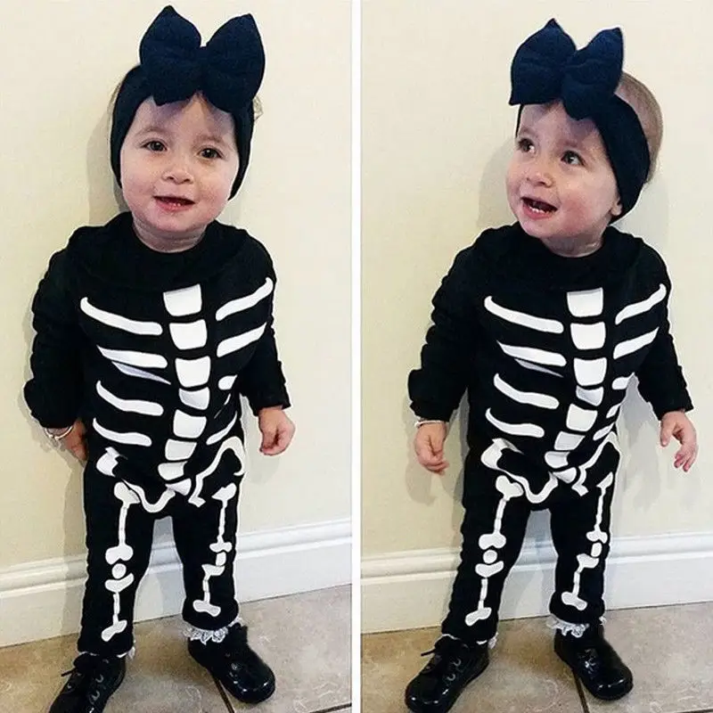 0-24M Baby Boys Girls Rompers Halloween Party Costume Toddler Rompers Jumpsuit Clothes Outfit Costume Long Sleeve Kids Infant