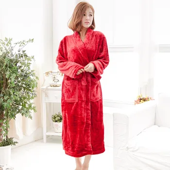 

Bride Bridesmaid Wedding Robe Winter Warm Kimono Bathrobe Gown Sexy V-neck Nightgown Sleepwear Loose Casual Intimate Lingerie