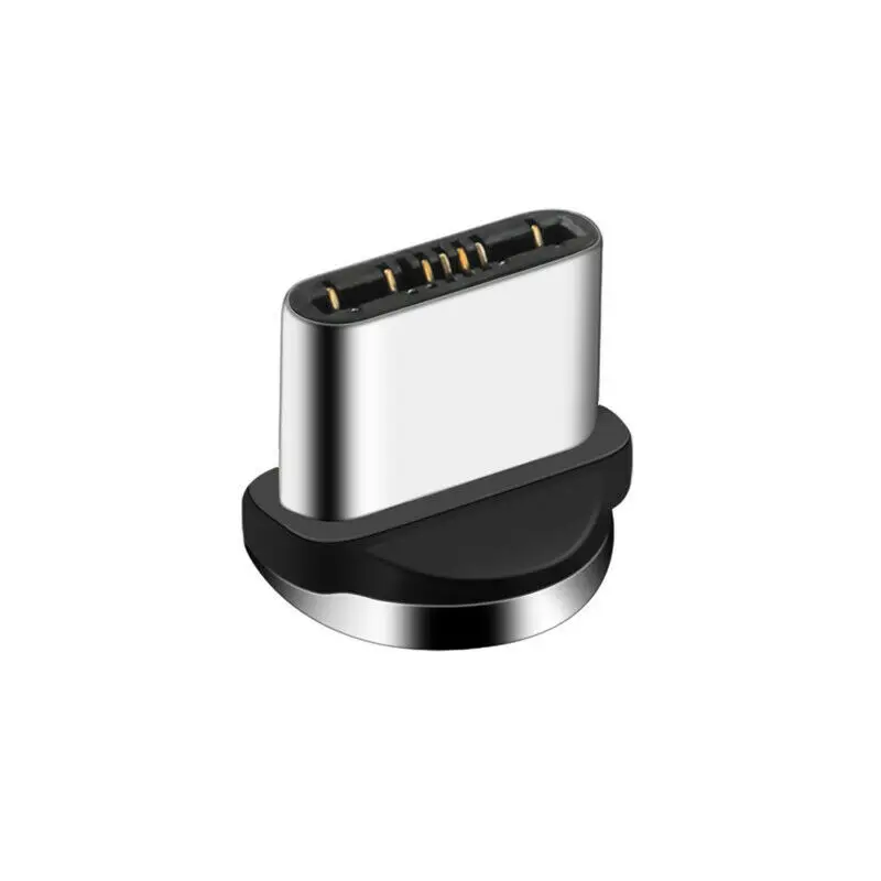 Type-C Plug Only 1 м 360 ° светодиодный плавный свет Магнитный type-C USB-C Micro USB Android зарядный кабель для iPhone X 8 7 6 для samsung S8 LG - Цвет: Type-C Plug Only