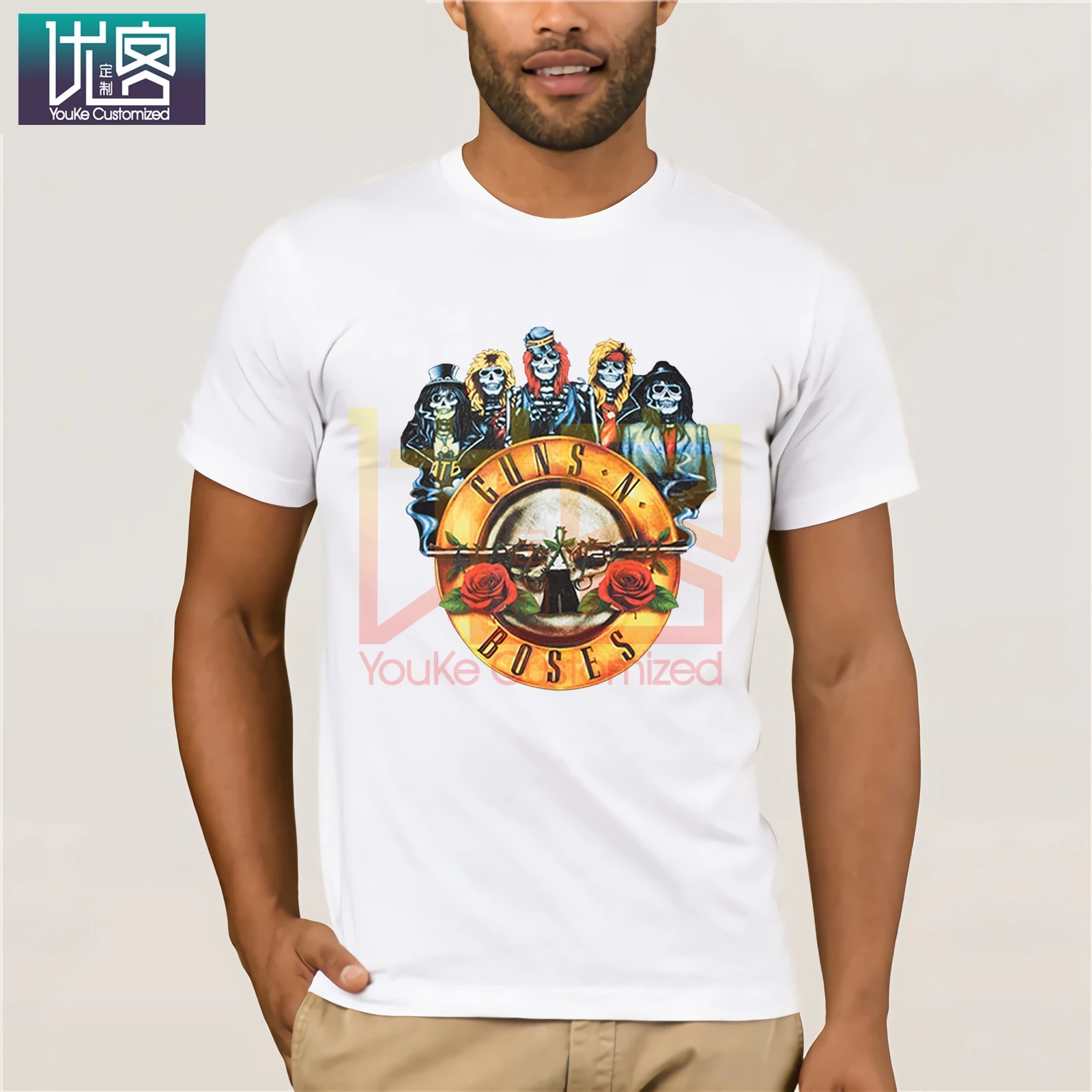 Aolamegs Guns N Roses футболка для мужчин и женщин с круглым вырезом принтом металла рок