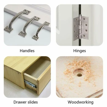 

16 Pieces Drill Bit Set For Woodworking DIY Tools Replacements Self Centering Hinge Tapper Core Drill Bits