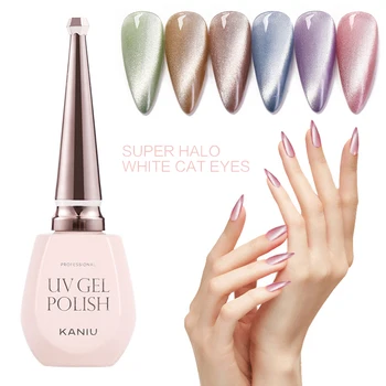 

10ml 9D Wide Cat eyes Nail Polish Glue Polish Bright Silver UV Gel Nail Polish Enamel Lacquer Glitter Nail Art Varnish TSLM2